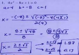 Solve Each Equation Using The Quadratic