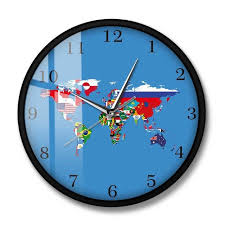 Map Decorative Wall Clock