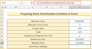 bond amortization schedule in excel