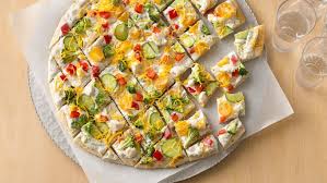 fresh vegetable appetizer pizzas recipe