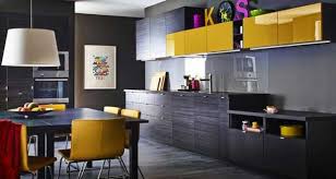 Îlot central cuisine ikea en bois avec tiroirs. Cuisine Noire Les Modeles Top Deco Chic Ikea Deco Cool
