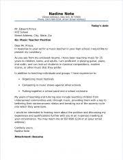I got to know about the job role through a member of. Music Teacher Cover Letter Sample