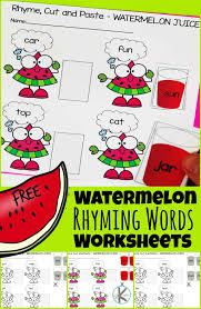 Ard, bard, barde, barred, bird. Free Watermelon Rhyming Words Worksheets