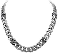 men s banner curb link chain necklace