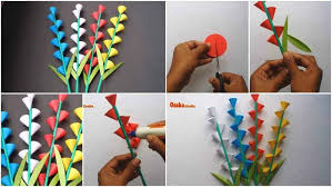 beautiful paper flower stick for room