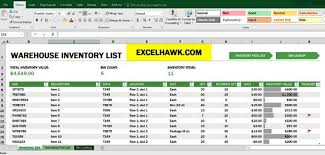 Warehouse Inventory Management Templates For Excel 2016 Inventory