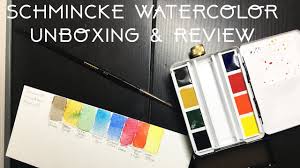 Schmincke Watercolor Metal Pocket Set Unboxing And Colorchart Horadam Aquarell