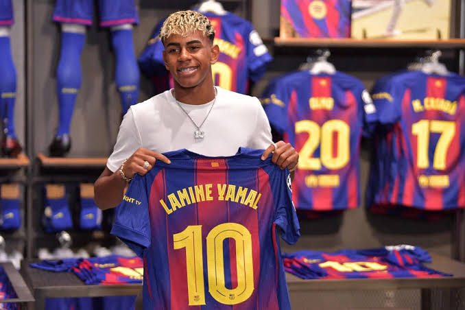 Lamine Yamal takes iconic Barcelona number 10 shirt - Vanguard News