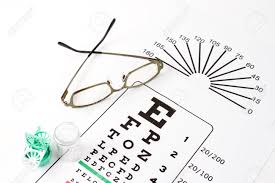 The Eye Glasses On Medical Eye Chart