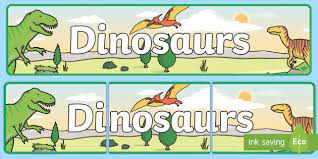 dinosaur banner primary resources