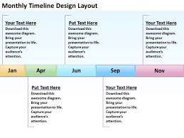 Business Diagrams Templates Monthly Timeline Design Laypout