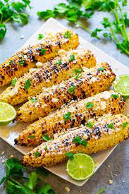 Grilled Mexican Street Corn Off The Cob gambar png