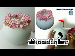 making flower vase and decorate it