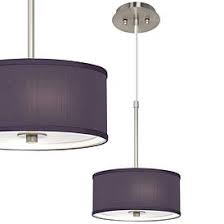 Purple Drum Pendant Lighting Lamps Plus
