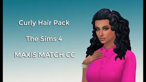 female curly hair pack sims 4 maxis