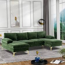 Chenille Sectional Sofa Chaise