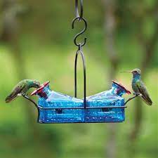 Blown Glass Hummingbird Feeder Yardbirds