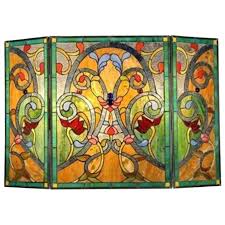 Stained Glass Fireplace Screen 4 For