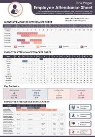 one pager employee attendance sheet