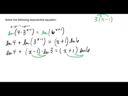 solving an exponential equation with x