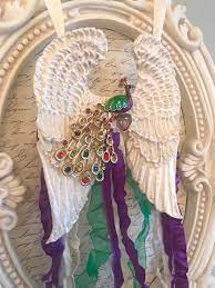 Personalized Peacock Angel Wings Wall