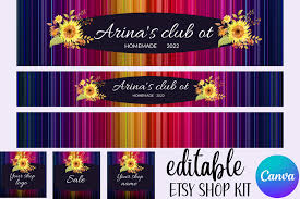 etsy banner template graphic by