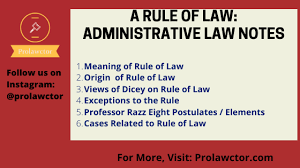 a rule of law administrative law notes