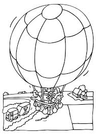 coloring page hot air balloon free