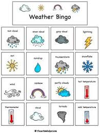 English as a second language (esl) grade/level: Weather Bingo Ingles Para Preescolar Tiempo Preescolar Juegos En Ingles