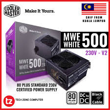 This power supply has been engineered for reliability with a focus on. Buy Cooler Master Mwe V2 500 Power Supply 500w 80 Plus White Flat Cables 3 Years Warranty Seetracker Malaysia
