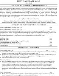 Anesthesiologist Resume Sample Template