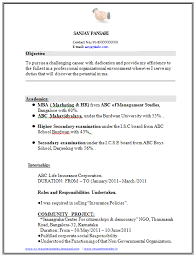 Sample Template Of Excellent Fresher Or Experience Resume