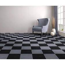 l stick carpet tiles jet black