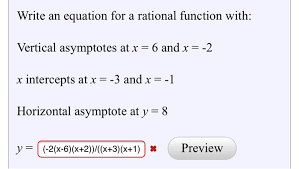solved write an equation for a rational