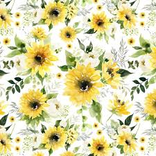 Sunflowers And Roses Fabric By The Yard