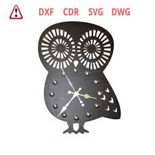 Owl сlock Shaped Wall Clock Laser Cut