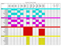 Kids Chore Chart Template Pdf Weekly Chore Chart For Kids