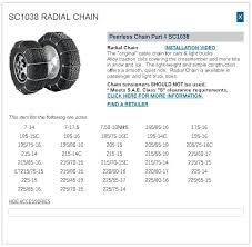 27 Tire Chains New See Pic For Tire Size List Minivan Size