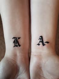 From the moment you walk in k makes you feel comfortable. K Tattoos Small Letters For S Friend Initial And Blood