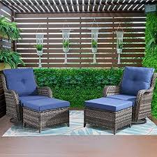 Wicker Patio Swivel Glider Chair