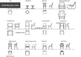 chairs cad block free drawings