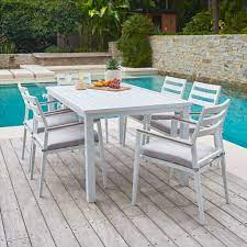 Palm Cove Outdoor 6 Seater Dining White