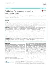 reporting embedded recruitment trials