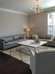 Living Room Grey Leather Sofa Living