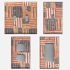 Rustic American Flags Patriotic Decor Light Switch Outlet Covers