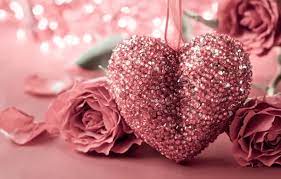 romantic rose pink love heart rose