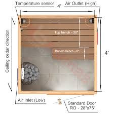 4x4 diy indoor sauna kit custom