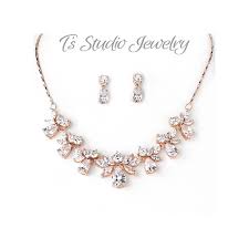 rose gold pear cz cubic zirconia