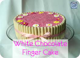 White Chocolate Finger Birthday Cake gambar png