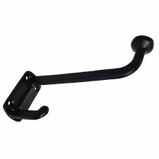 Cast Iron Brass Black Towel Hook Long